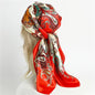 Neckerchief Shawl Wraps Print Silk Satin Scarf