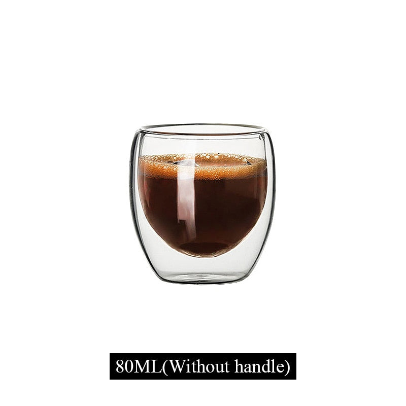 Double Wall High Borosilicate Glass Mug Heat Resistant Tea Milk Lemon Juice Coffee Water Cup Bar Drink Lover Gift Creativity