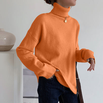 Cashmere Elegant Turtle Neck Women Sweater Soft Knitted Basic