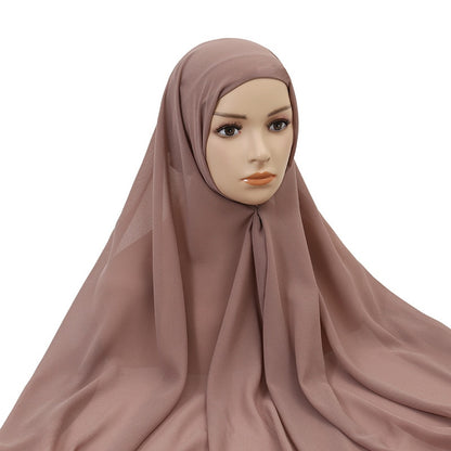 Muslimische Frauen Chiffon Hijab Mit Kappe Motorhaube instant