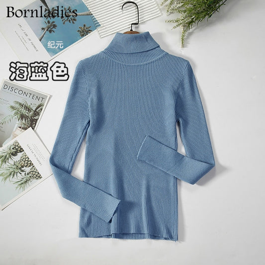 Basic Turtleneck Sweater Women Pullover Autumn Winter Tops Slim