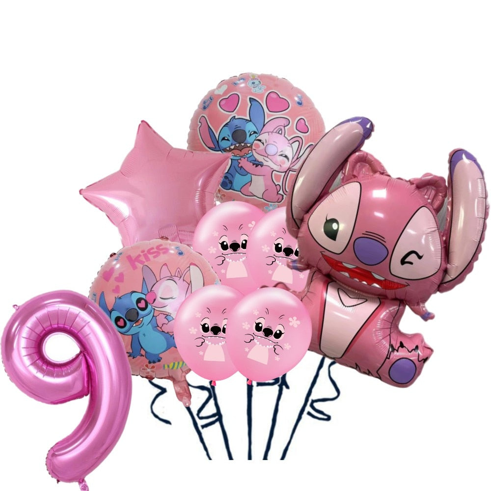 Disney Stich Partei Liefert Papier Servietten Tischdecke Platte Ballon Rosa Engel Thema Baby Dusche Mädchen Geburtstag Party Dekoration