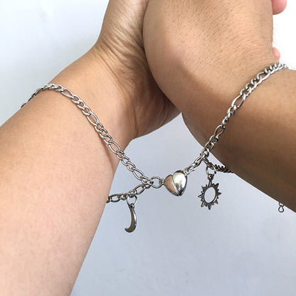 Sun and Moon Stainless Steel Bracelets