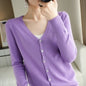 Cardigans Women Autumn Single Breasted Knitted Sweater with V-Neck