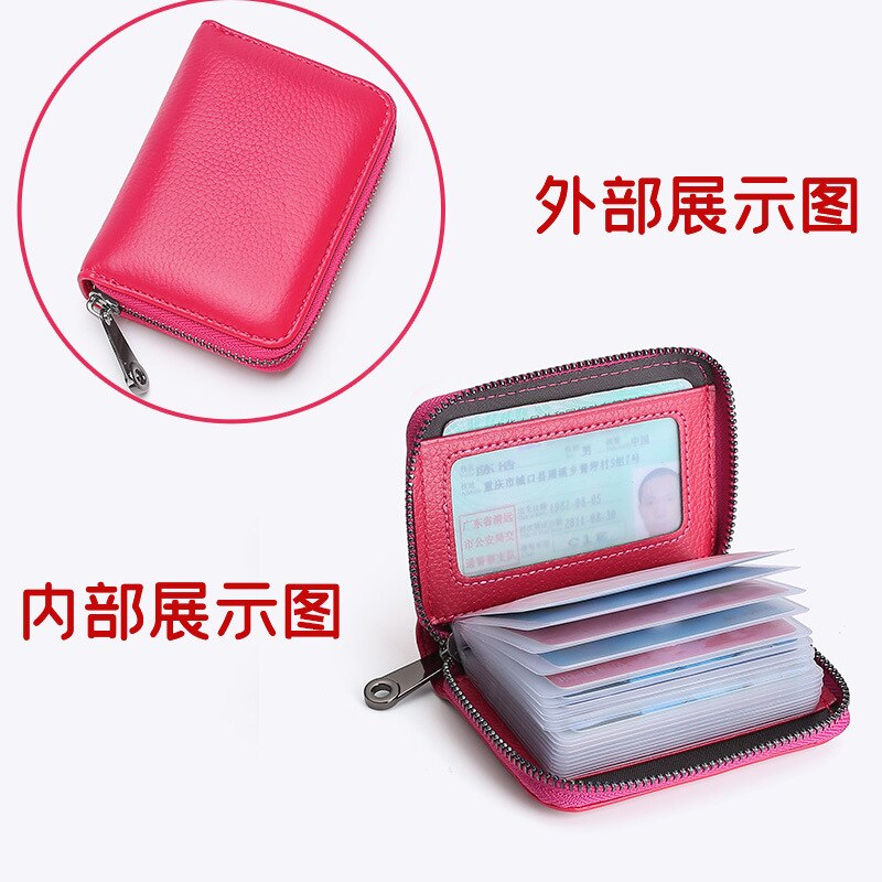 ID Card Holder Bank Credit Bus Cards Cover Anti Degaussing Coin Pocket Wallet Bag Business Zipper Card Holder Organizer