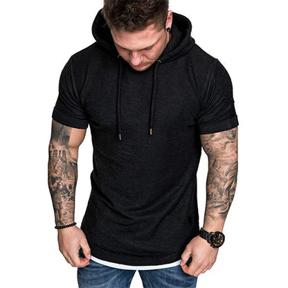 brand new men's hoodies sweatshirts short sleeve men's hoodies sweatshirt casual solid color