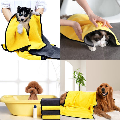 Quick drying dog and cat towels Soft fiber towels Absorbent bath towel Pet bathrobe Practical cleaning cloth Dog accessories