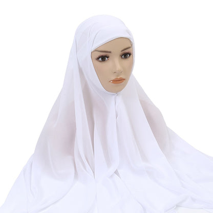 Muslimische Frauen Chiffon Hijab Mit Kappe Motorhaube instant