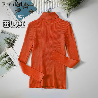 Basic Turtleneck Sweater Women Pullover Autumn Winter Tops Slim