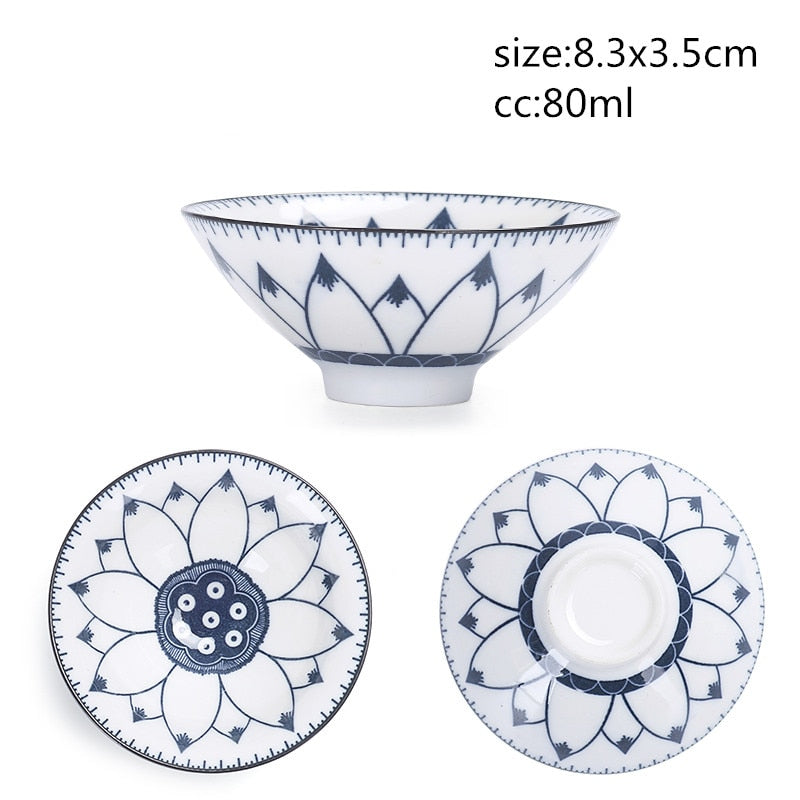 Chinese ceramic tea set tea set small tea cup single cup blue and white porcelain cup personal cup cup master cup