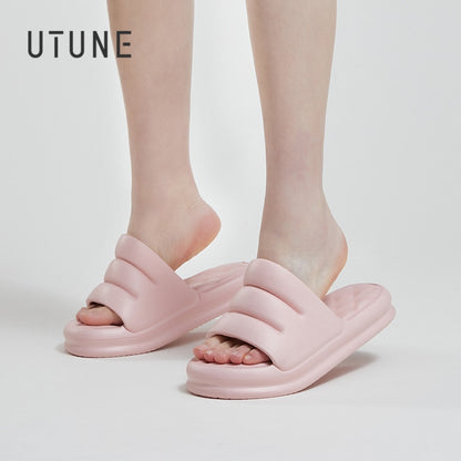 Mute EVA Sofa Slides Women Thick Sole Soft Slippers