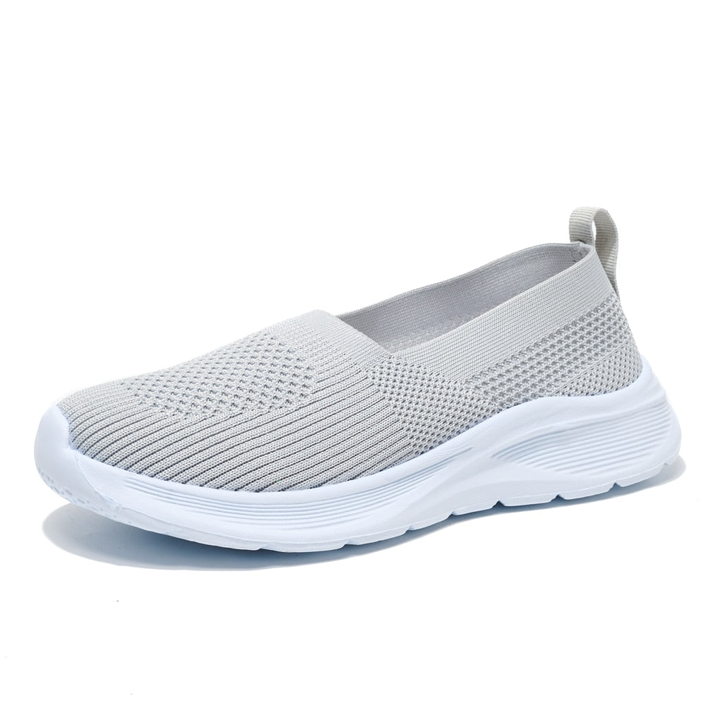 Sommer Damenschuhe gestrickte Socke Damen Turnschuhe Slip on Schuhe leichte Wohnungen Damen Sportschuhe plus Größe Slipper plus Größe