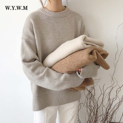 Cashmere Elegant Women Sweater Oversized Knitted Basic