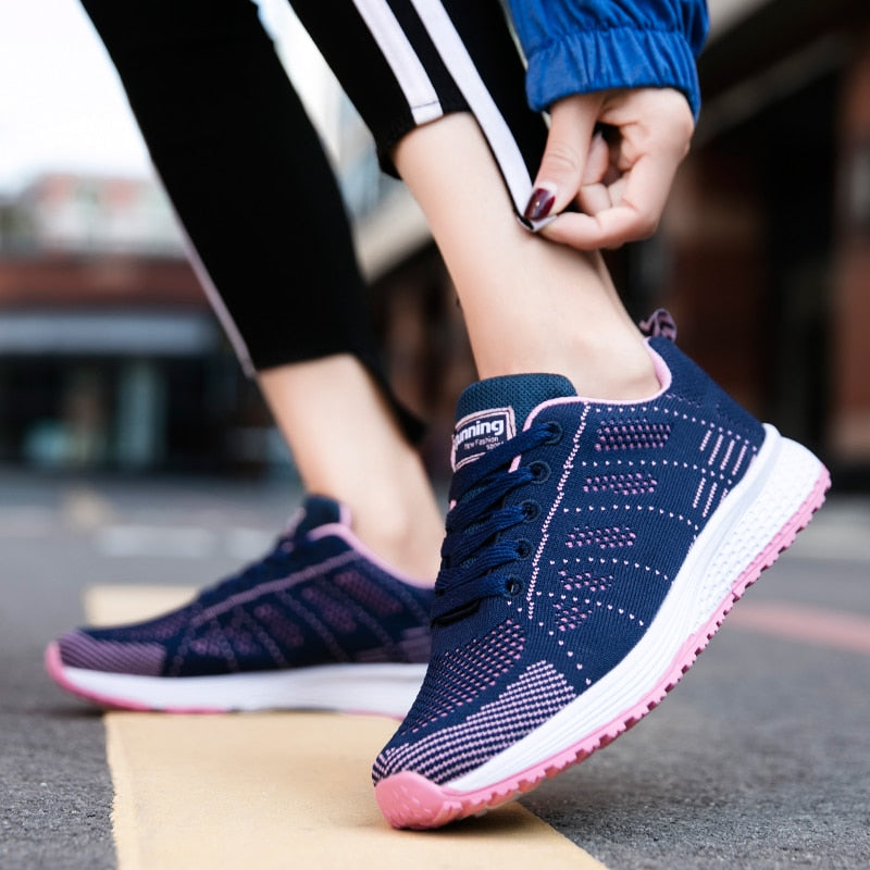 Sport Running Shoes Women Air Mesh Breathable Walking Shoes