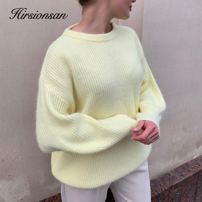 Soft Loose Knitted Cashmere Sweater Women 2023 New