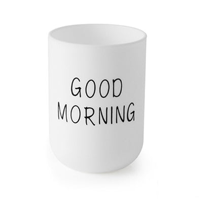 Good Morning Mouthwash Cup Bathroom Mug Toothbrush Toothpaste Holder Cup Travel Wash Cup Water Mug Bathroom Accessories