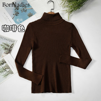 Basic Turtleneck Sweater Women Pullover Autumn Winter Tops Slim