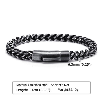 STYLISH STAINLESS STEEL BALI FOXTAIL CHAIN ​​BRACELET