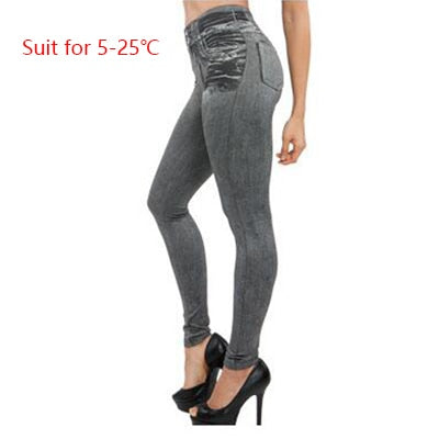 Gtpdpllt S-XXL Sexy Leggings Frauen Gefüttert Frühling Herbst Druck Jeans Sportwear Dünne Jeggings Zwei Echte Taschen Frau Fitness Hosen