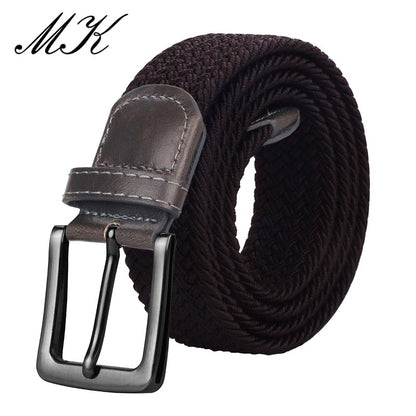 Canvas Belts for Men Fashion Metal Pin Buckle Military Tactical Strap Male Elastic Belts for Pants Jeans