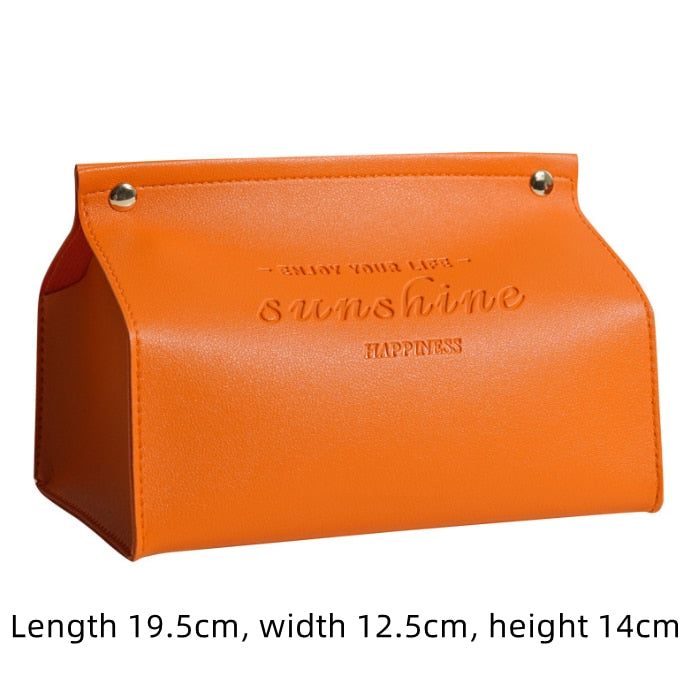 Leder Tissue Box Auto Tissue Box Hause Wohnzimmer Dekoration Schlafzimmer Küche Desktop Nordic Große Lagerung Box Serviette Halter