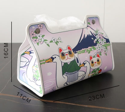 Leder Tissue Box Auto Tissue Box Hause Wohnzimmer Dekoration Schlafzimmer Küche Desktop Nordic Große Lagerung Box Serviette Halter