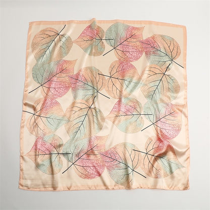 Neckerchief Shawl Wraps Print Silk Satin Scarf