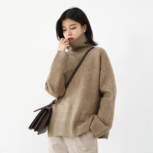 Sweater Knitwear Basic Female Tops Autumn Winter