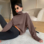 Basic Turtle Neck Knitted Sweater Women Winter Elegant Thick