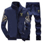 Tracksuits Men Polyester Sweatshirt Sport Fleece 2023 Gyms Spring Jacket + Pants Casual Men's Track Suit Sportswear Fitness