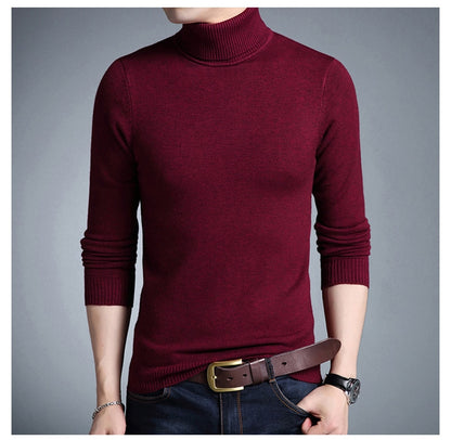 Thin Thickened Men's Base Coat Turtleneck Sweater