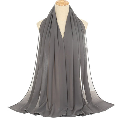 Muslimischer Chiffon Hijab Schal Frauen lange einfarbige Kopf wickel (180*70cm)