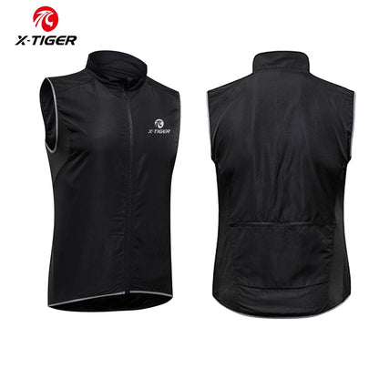 Cycling Vest Windproof Bicycle Vest Black MTB Running Windbreaker Vests Outdoor Sport Wind