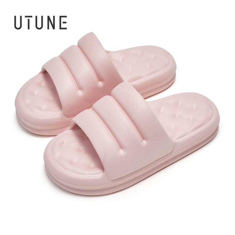 Mute EVA Sofa Slides Women Thick Sole Soft Slippers