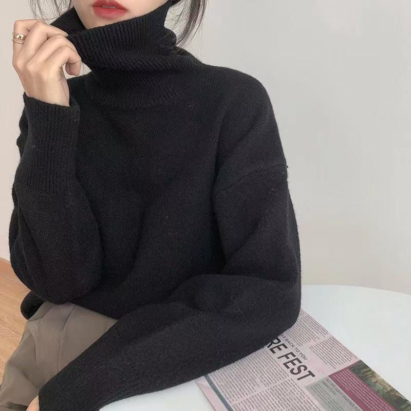 Cashmere Elegant Turtle Neck Women Sweater Soft Knitted Basic