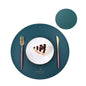 Inyahome PU Tischsets für Tisch Wasserdicht Nicht-Slip Isolierung Leder Ort Matten Set Nordic Stil Weihnachten Coaster Cup Matte