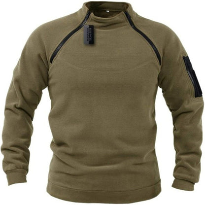 Men's sweater loose solid color outdoor warm breathable tactics