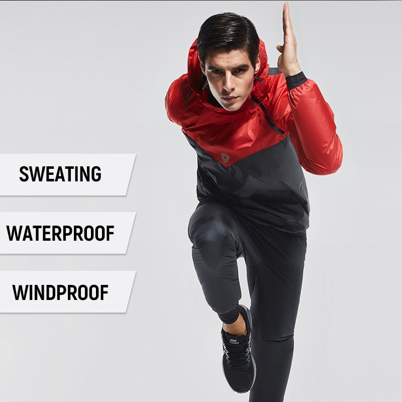 Sauna Suit Men Gym Clothing Set Hoodies Pullover Sportswear