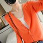 Cardigans Women Autumn Single Breasted Knitted Sweater with V-Neck