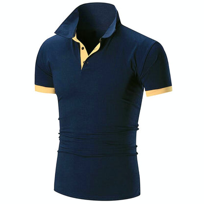 Covrlge Polo Shirt Men Summer Stritching Men's Shorts Sleeve Polo Business Clothing Luxury Men T Shirt Brand Polos MTP129