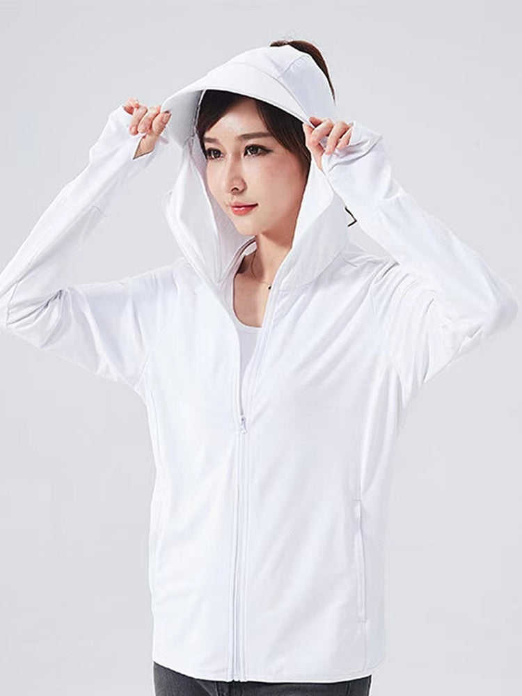 Summer UPF 50+ UV Sun Protection Skin Coats Men Ultra-Light Sportswear Hooded Outwear