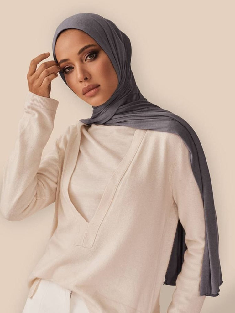 Modal Baumwolle Jersey Hijab Schal Für Muslimische Frauen Schal