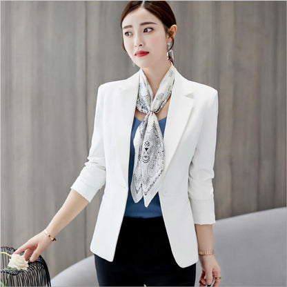 Black Women Blazers 2023 Formal Slim Blazers Lady Office Work Suit Pockets Jackets Coat