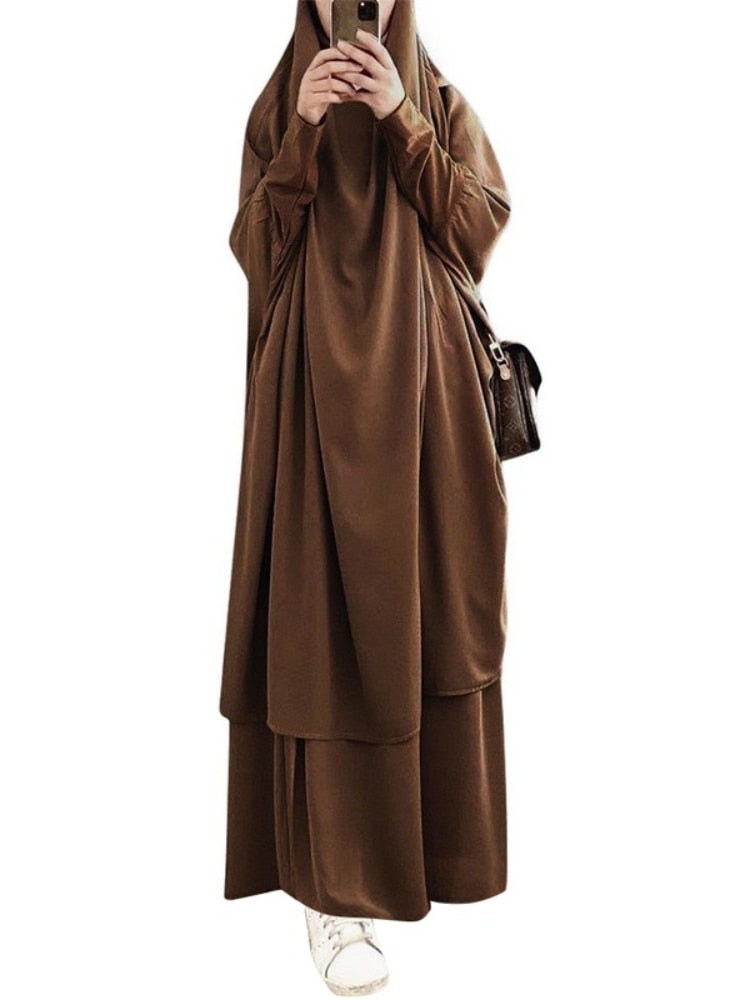 Hooded Muslim Women Hijab Dress Prayer Garment