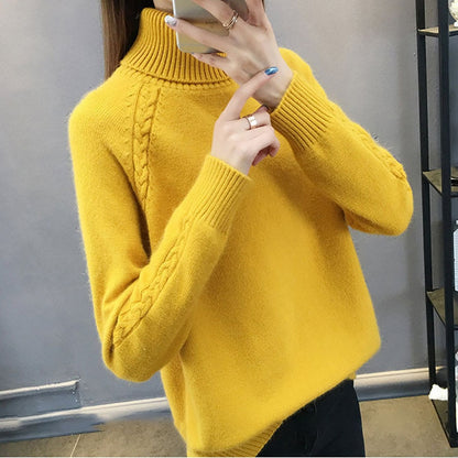 Velvet Knitwear Sweater Pure Color Korean Fluffy