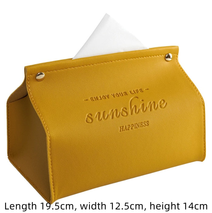 Leder Tissue Box Auto Tissue Box Hause Wohnzimmer Dekoration Schlafzimmer Küche Desktop Nordic Große Lagerung Box Serviette Halter