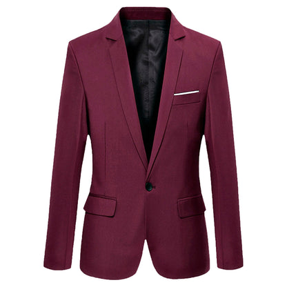 Männer Blazer Schlank Herbst Anzug Blazer Geschäfts Formale Party