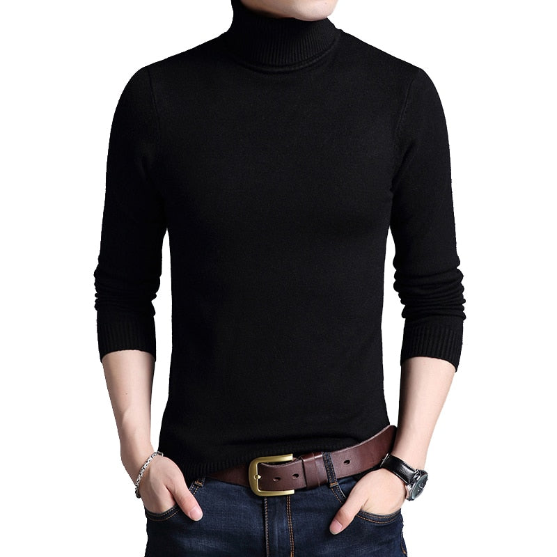 Thin Thickened Men's Base Coat Turtleneck Sweater