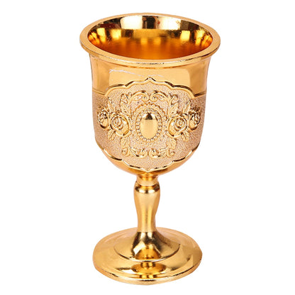 30/40ML Aluminum Alloy Glasses Retro Tableware Goblet Vintage European Style Spirit Champagne Glasses Bar Home Decor