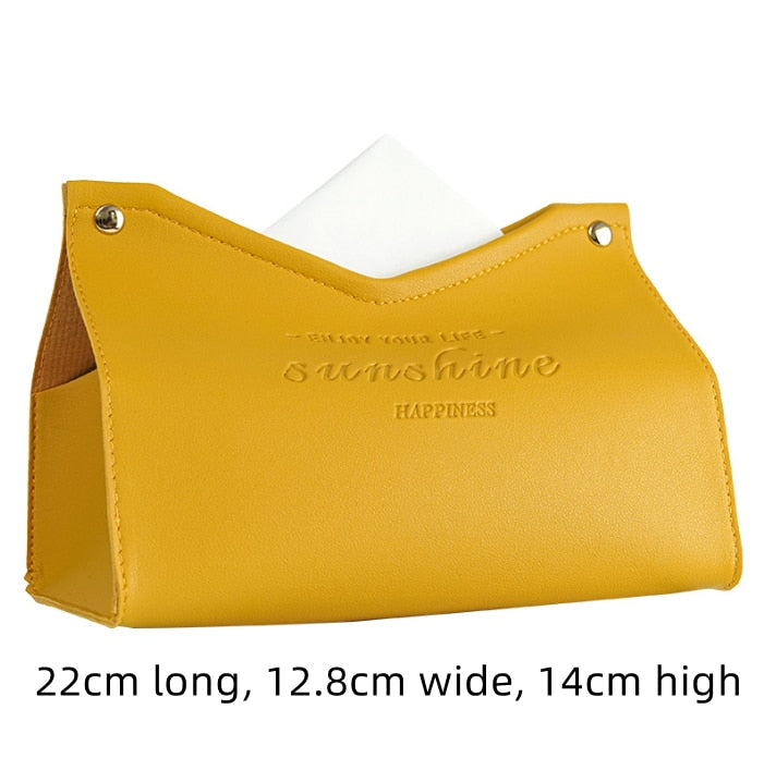 Leder Tissue Box Auto Tissue Box Hause Wohnzimmer Dekoration Schlafzimmer Küche Desktop Nordic Große Lagerung Box Serviette Halter